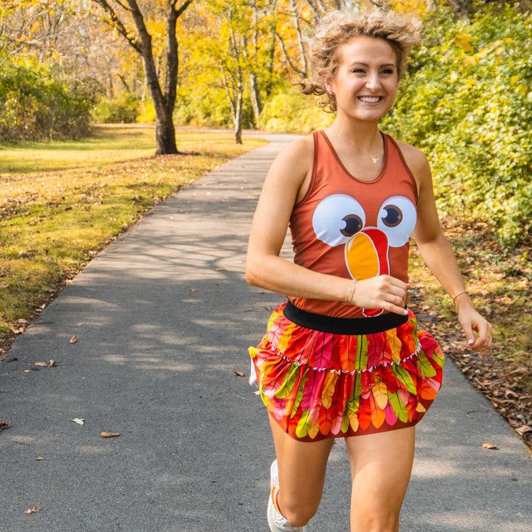 Running Tutu Skirt - Turkey Feathers