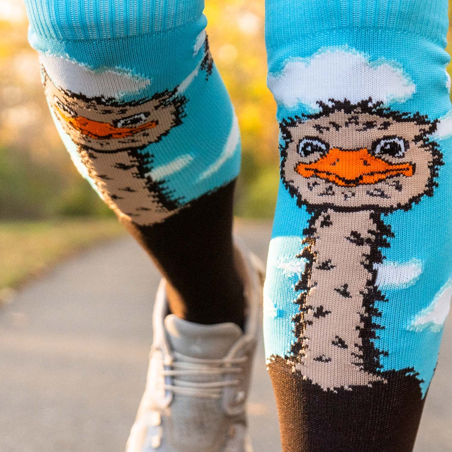 Woven Knee-High Socks - Oh Hello Ostrich Here | Gone For a Run