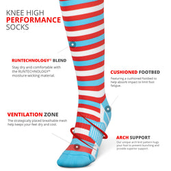 Woven Knee-High Socks - Running Is My Thing