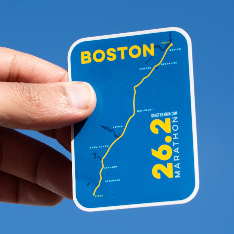 Running Sticker - Boston 26.2 Map