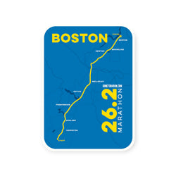 Running Sticker - Boston 26.2 Map