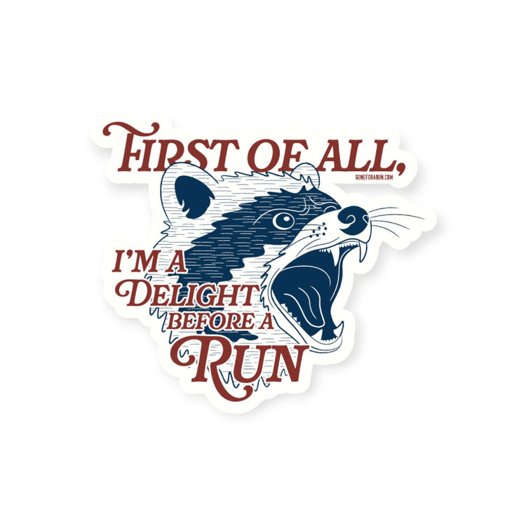 GFAR Running Sticker - Delight Before a Run