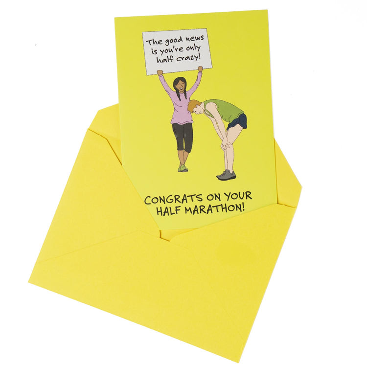 Running Greeting Card - Congrats on your Half Marathon
