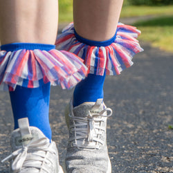 Tutu Mid-Calf Socks - Red White & Blue