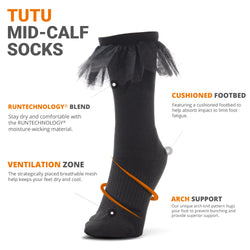 Tutu Mid-Calf Socks - Black