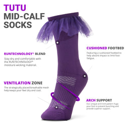 Tutu Mid-Calf Socks - Purple