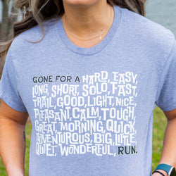 Running Short Sleeve Crop Tee - Gone For a ___ Run