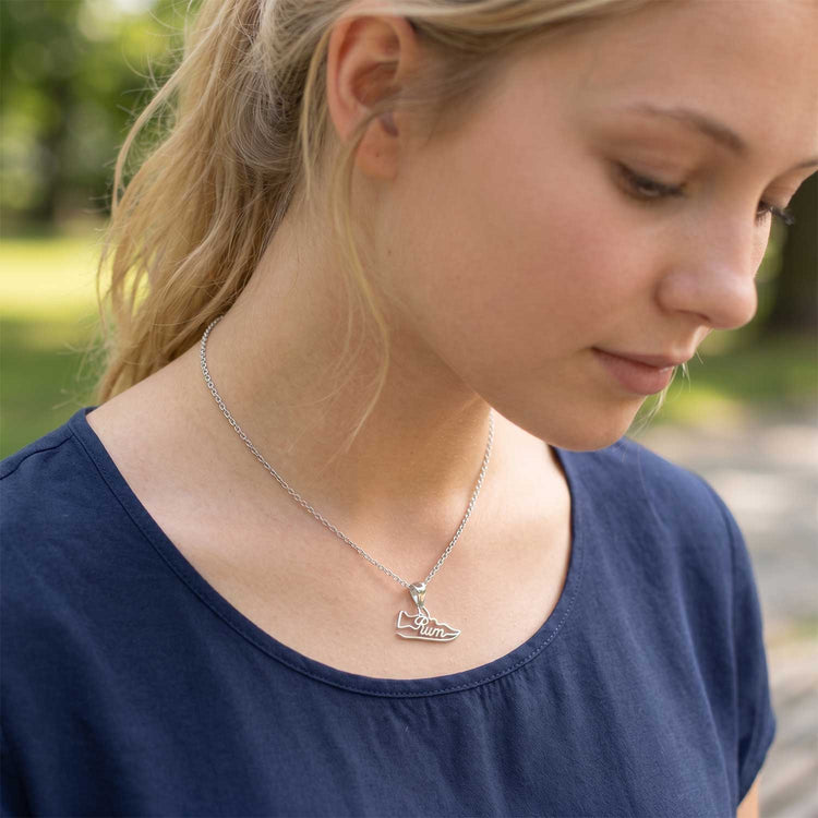Sterling Silver Run Shoe Necklace