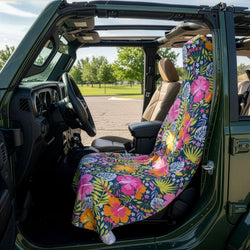 RunTechnology® Athletic Moisture-Wicking Towel Car Seat Cover - Flower Power