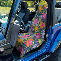 RunTechnology® Athletic Moisture-Wicking Towel Car Seat Cover - Flower Power