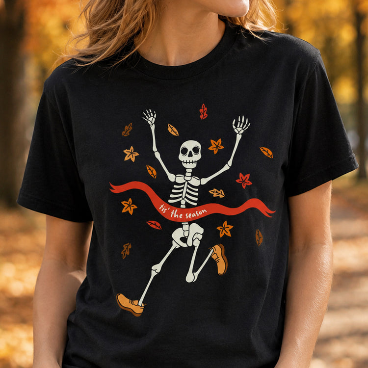 Running Short Sleeve T-Shirt - 'Tis the Season Skelly
