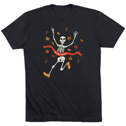 Running Short Sleeve T-Shirt - Tis' the Season Skelly [Black/Adult X-Small] - SS