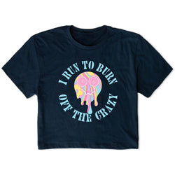 Running Short Sleeve Crop Tee - Running Off the Crazy