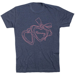 Running Short Sleeve T-Shirt - Runner's Heart [Navy/Adult XX-Large] - SS
