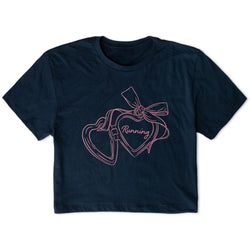 Running Short Sleeve Crop Tee - Runner's Heart
