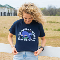 Running Short Sleeve Crop Tee - Slow Motion is Better Than No Motion