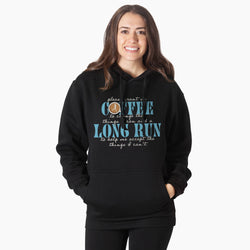 Statement Fleece Hoodie - Please Grant Me Coffee and a Run