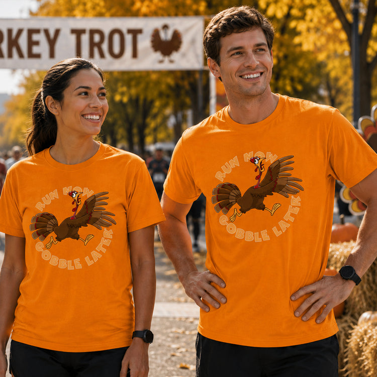 Running Short Sleeve T-Shirt - Run Now Gobble Later (2025)