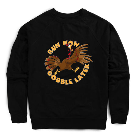 Running Raglan Crew Neck Sweatshirt - Run Now Gobble Later (2025)