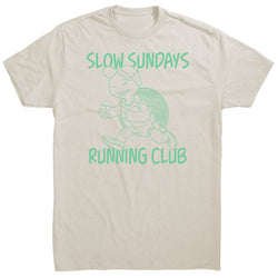 Running Short Sleeve T-Shirt - Slow Sundays Running Club [Sand/Adult Medium] - SS
