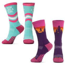 Socrates® Mid-Calf Performance Sock Set - She Runs Wild