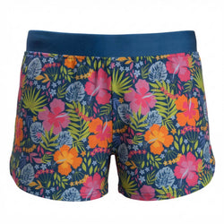 Floral patterned shorts on a white background