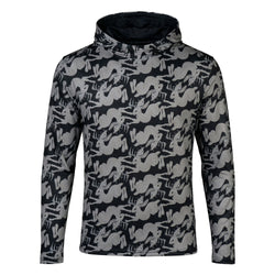 Hoodie with jackalope pattern on a white background