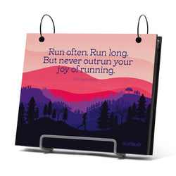 Bibfolio bib album with a scenic design and motivational quote on a white background