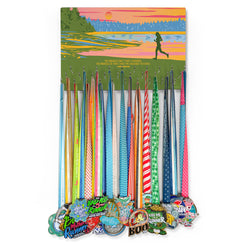Running Large Hooked on Medals Hanger - Courage to Start
