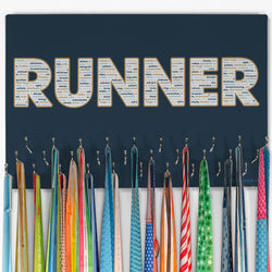 Running Large Hooked on Medals Hanger - I am a Runner