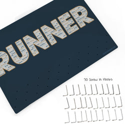 Running Large Hooked on Medals Hanger - I am a Runner