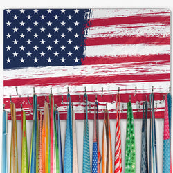 Running Large Hooked on Medals Hanger - Run Free Finish Strong