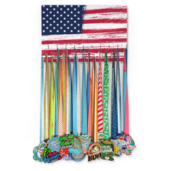 Running Large Hooked on Medals Hanger - Run Free Finish Strong