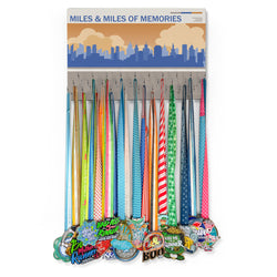 Running Large Hooked on Medals Hanger - Miles & Miles of Memories