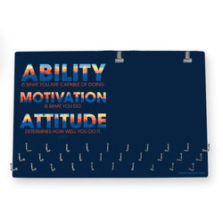 Running Large Hooked on Medals and Bib Hanger - Ability, Motivation & Attitude