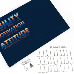 Running Large Hooked on Medals and Bib Hanger - Ability, Motivation & Attitude