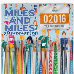 Running Large Hooked on Medals and Bib Hanger - Memories & Miles
