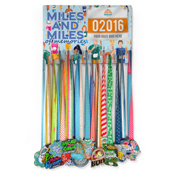 Running Large Hooked on Medals and Bib Hanger - Memories & Miles