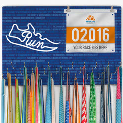 Running Large Hooked on Medals and Bib Hanger - Earned in Every Step