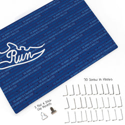 Running Large Hooked on Medals and Bib Hanger - Earned in Every Step
