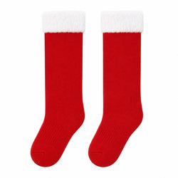 Running Knee High Socks - Mrs Claus