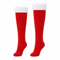 Running Knee High Socks - Mrs Claus