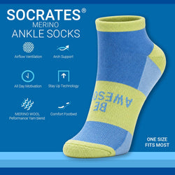 Socrates® Merino Ankle Socks - Be Awesome