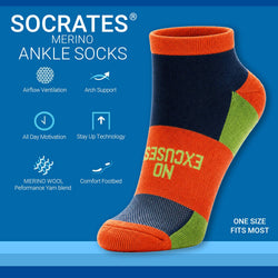 Socrates® Merino Ankle Socks - No Excuses