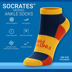 Socrates® Merino Ankle Socks - Find Your Fire