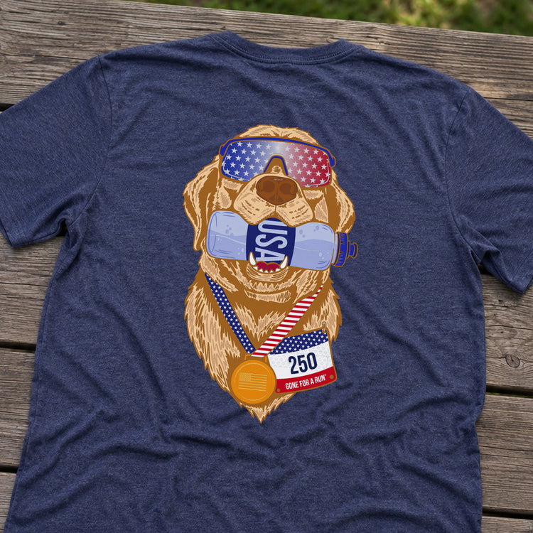 Running Short Sleeve T-Shirt - Freedom Hound (Back Design)