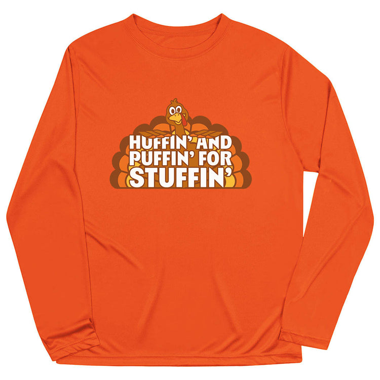Men's Running Long Sleeve Performance Tee - Huffin’ & Puffin’ for Stuffin’