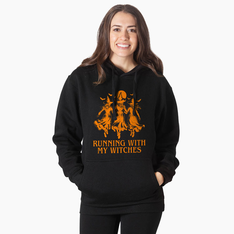 Statement Fleece Hoodie - Running With My Witches
