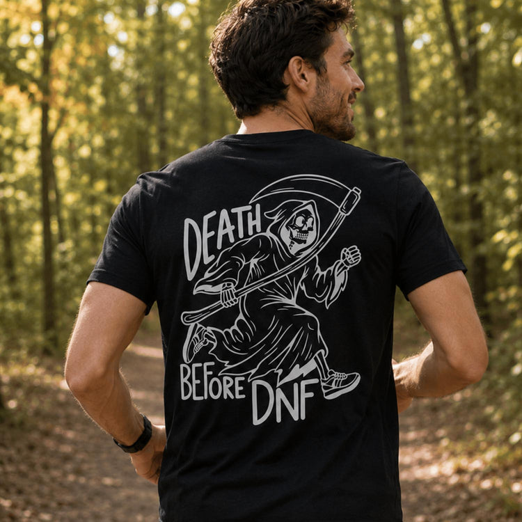 Running Short Sleeve T-Shirt - Death Before DNF (Back Design)