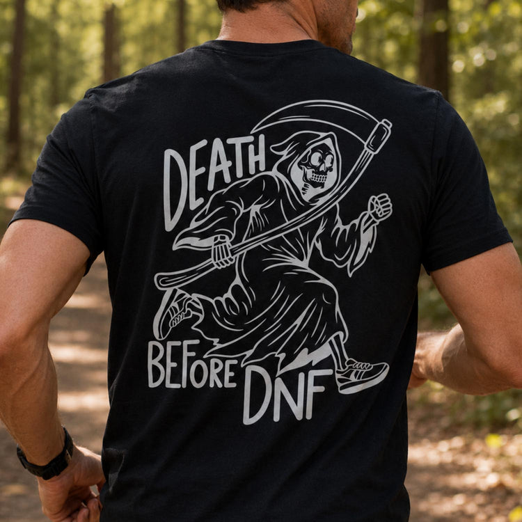 Running Short Sleeve T-Shirt - Death Before DNF (Back Design)